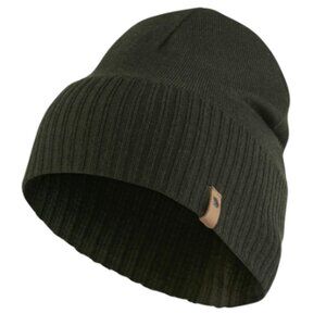 NWOT 2 Fjallraven Merino Lite Hats Beanies, Deep Forest Green and Black